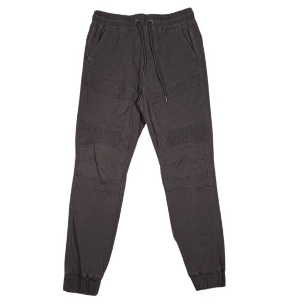 Refinery Republic Mens Moto Jogger Pants‎ Charcoal Gray MNTW839 Size Medium
